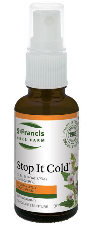 St Francis Stop it Cold Throat Spray