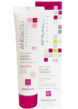 Andalou Naturals 1000 Roses CC Sheer Beige SPF 30 | YourGoodHealth