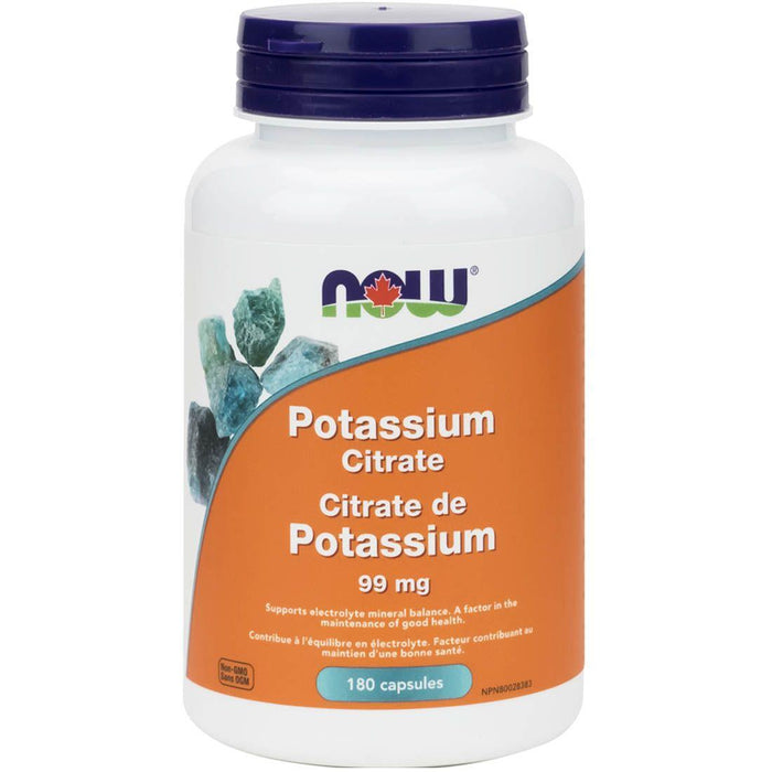 NOW Potassium Citrate 99mg 180 Caps | YourGoodHealth