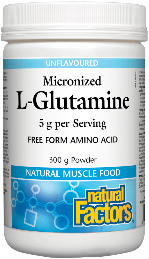 Natural Factors Glutamine Powder 300g. For Muscle Recovery, Immune Health and Digestion