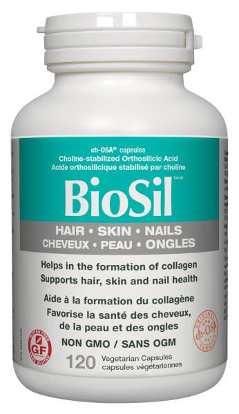 BioSil 120 capsules  Biosil helps to generate Collagen for Stronger Thicker Hair and Nails and Fewer Lines and Wrinkles. </b>