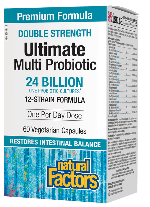 Natural Factors Ultimate Multi Probiotic -Double Strength 24 Billion 60 capsules