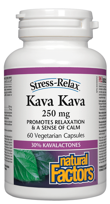 Natural Factors Kava Kava 250 mg 60 capsules. Promotes Relaxation and helps Calm Nervousness