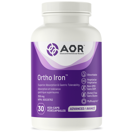 AOR Ortho Iron 60 capsules. For Low Iron & Anemia
