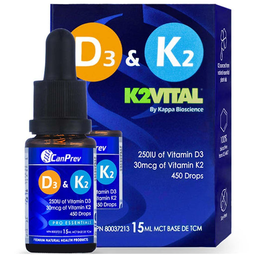 Canprev Vitamin D3 & K2 Drops 15ml | YourGoodHealth