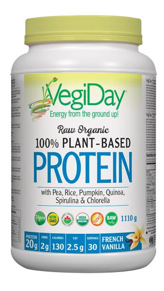 VegiDay Protein Vanilla 972g.  Organic Vegan Protein Shake.