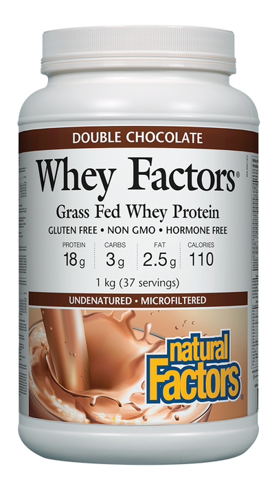 Whey Factors 100% Natural Whey Protein Double Chocolate 1kg
