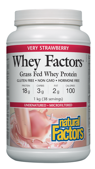 Whey Factors 100% Natural Whey Protein Very Strawberry 1kg