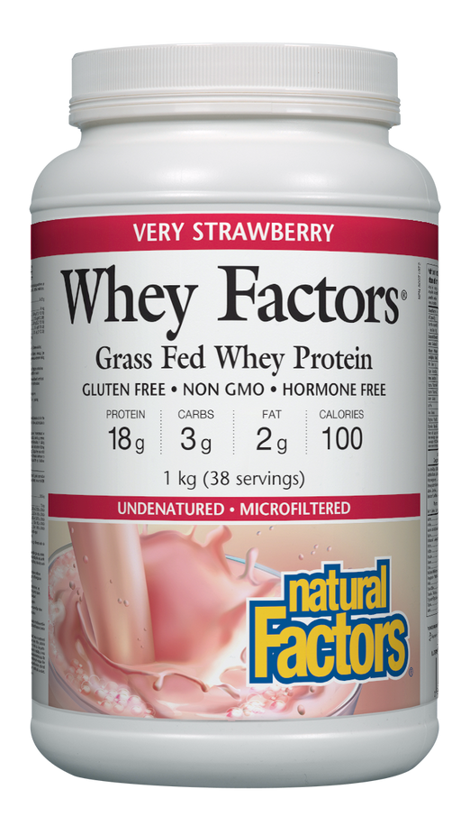 Whey Factors 100% Natural Whey Protein Very Strawberry 1kg