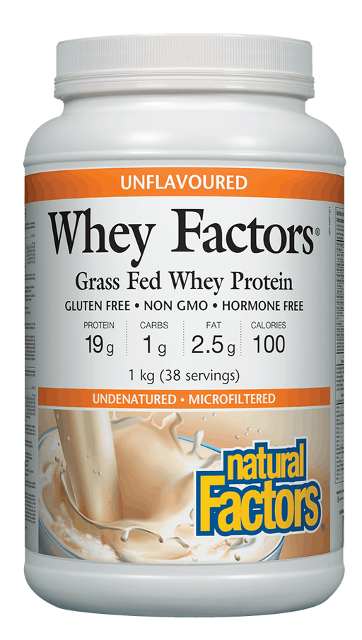 Whey Factors 100% Natural Whey Protein Unflavoured 1kg