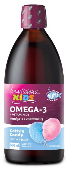 Sealicious Kids Omega 3 Cotton Candy 500ml. Isura tested so it's Guaranteed Contaminant-Free