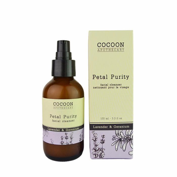 Cocoon Apothecary Petal Purity Facial Cleanser. Gentle Cleanser for Normal to Dry Skin