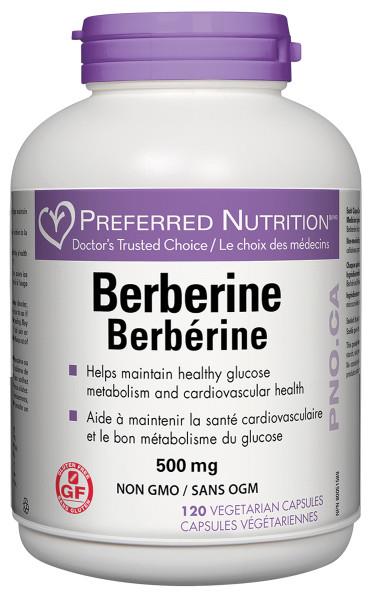 Preferred Nutrition Berberine 120 capsules