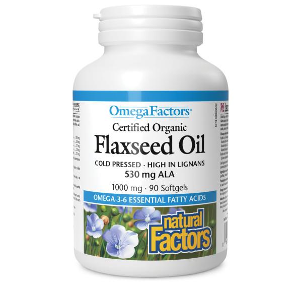 Natural Factors Flaxseed Oil 90 Capsules | YourGoodHealth