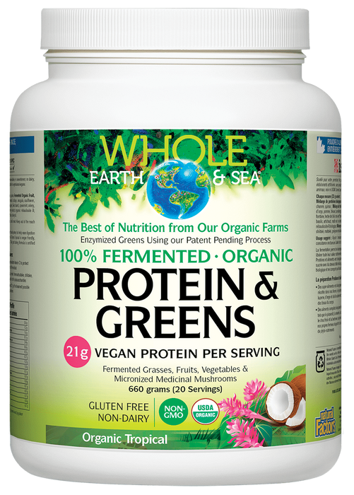 Whole Earth & Sea Fermented & Organic Protein & Greens Tropical