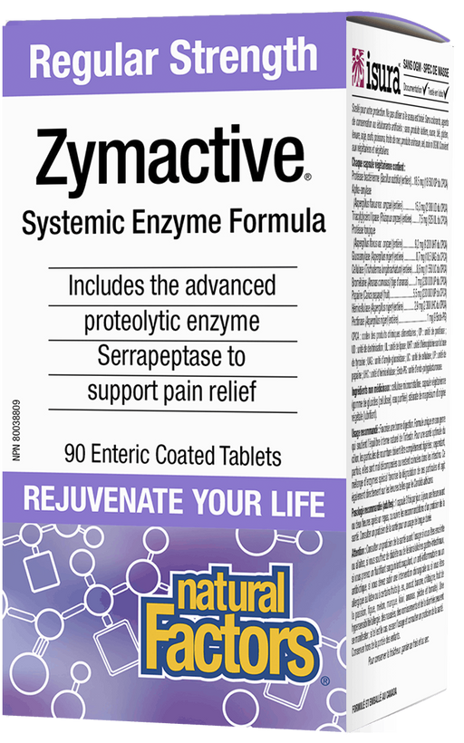 Natural Factors Zymactive Regular Strength 90 capsules. Aids in Digestion, Reduces Inflammation