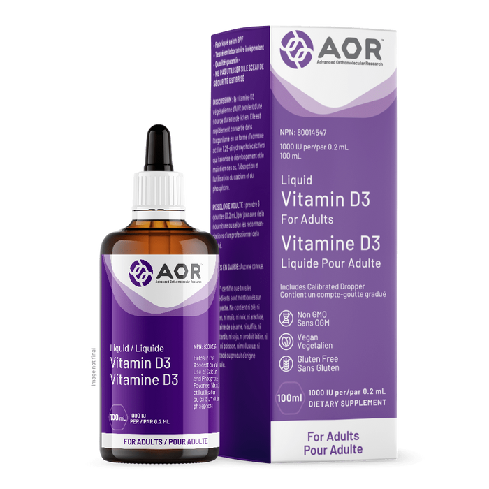 AOR Vitamin D3 Liquid for Adults 100ml