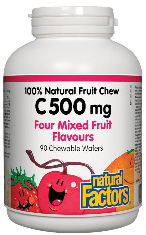 Natural Factors Vitamin C Chewable Mixed Fruit Flavors 500 mg 90 tablets