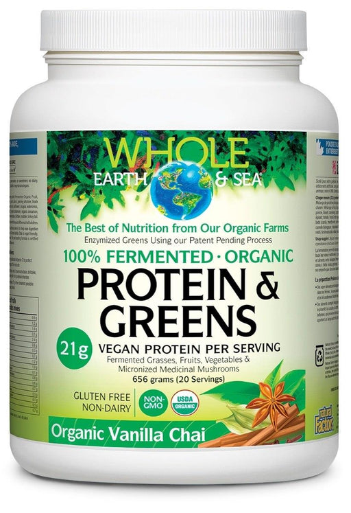 Whole Earth & Sea Fermented & Organic Protein & Greens Vanilla Chai