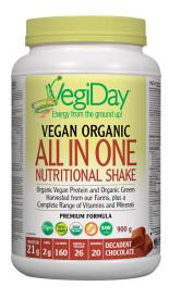 VegiDay All in One Chocolate Shake 900g. Organic Vegan All in One Shake.