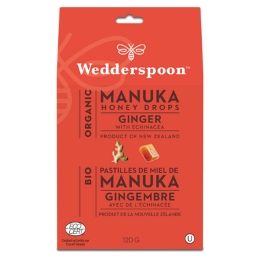 Wedderspoon Manuka Honey Drops Ginger | YourGoodHealth