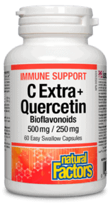 Natural Factors Vitamin C + Quercetin 60 Capsules. Strengthens your Immune System and alleviates Allergy Symptoms.