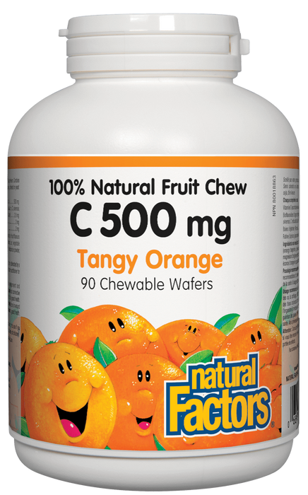 Natural Factors Vitamin C Chewable Orange 500mg 90 tablets
