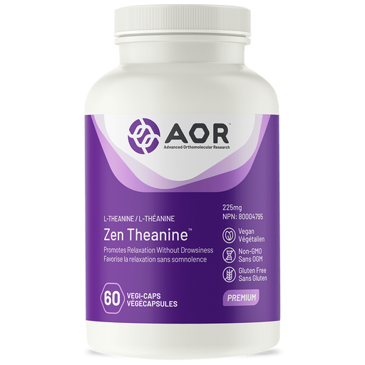 AOR Zen Theanine 120 capsules. For Relaxation