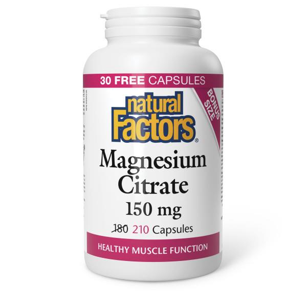 Natural Factors Magnesium Citrate 210 | YourGoodHealth