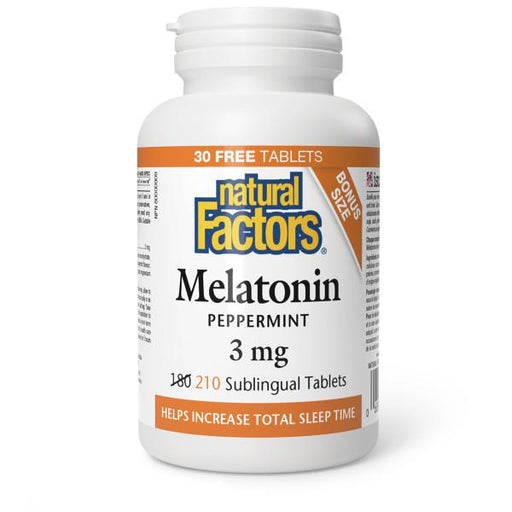 Natural Factors Melatonin 3mg 210 Bonus | YourGoodHealth