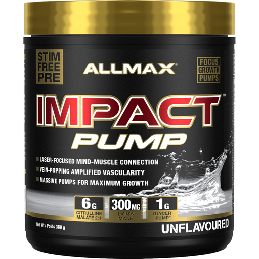 Allmax Impact Pump Pre-Workout Unflavoured 360g. Caffeine Free