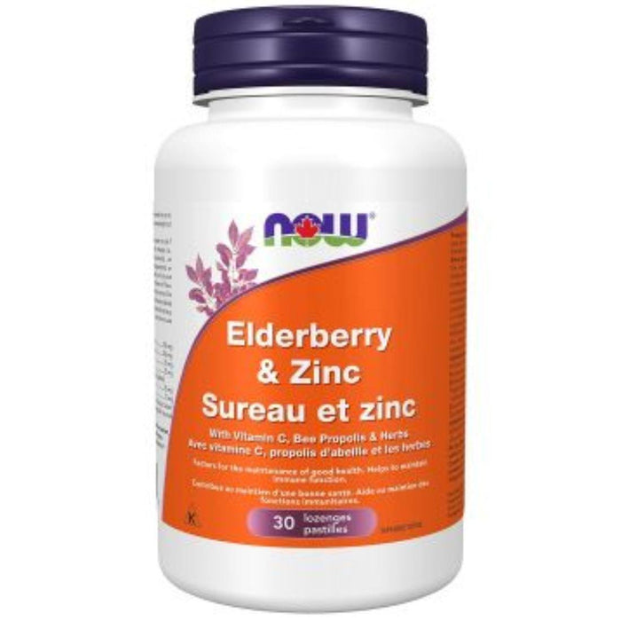 NOW Elderberry & Zinc 30 Lozenges | YourGoodHealth