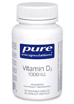 Pure Encapsulation Vitamin D3 1000IU 120 capsules | YourGoodHealth