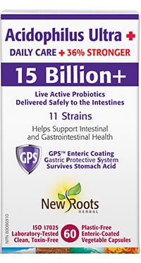 New Roots Acidophilus Ultra + 15 Billion+ Probiotic 60 Capsules. Daily Care | YourGoodHealth