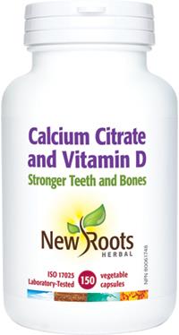 New Roots Calcium Citrate and Vitamin D 150 Capsules | YourGoodHealth