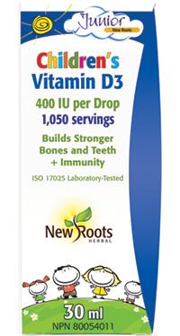 New Roots Children's Vitamin D3 30 ml. 400 IU per Drop | YourGoodHealth