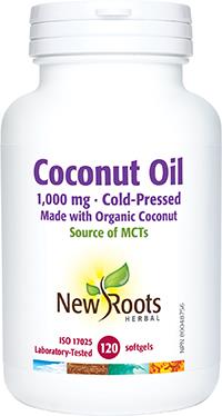 New Roots Coconut Oil 1000 mg 120 Capsules | YourGoodHealth