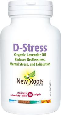 New Roots D-Stress Organic Lavender Oil 60 Capsules | YourGoodHealth