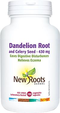 New Roots Dandelion Root and Celery Seed 100 Capsules | YourGoodHealth