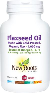 New Roots Flaxseed Oil 1000 mg 180 Capsules | YourGoodHealth