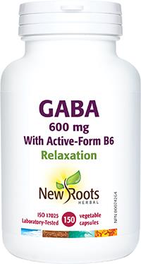 New Roots GABA 600 mg with Active-Form B6 150 caps | YourGoodHealth