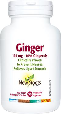 New Roots Ginger 195 mg 30 Capsules | YourGoodHealth