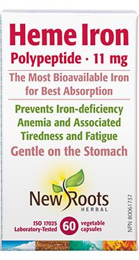 New Roots Heme Iron Polypeptide 11 mg 60 Capsules | YourGoodHealth