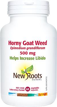 New Roots Horny Goat Weed 500 mg 60 Capsules | YourGoodHealth