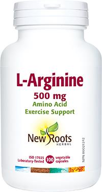 New Roots L-Arginine 500 mg 100 Capsules | YourGoodHealth