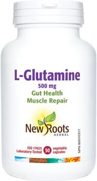 New Roots L-Glutamine 500 mg 50 Capsules | YourGoodHealth