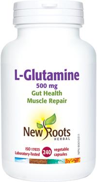 New Roots L-Glutamine 500 mg 240 Capsules | YourGoodHealth