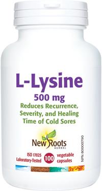 New Roots L-Lysine 500 mg 100 Capsules | YourGoodHealth