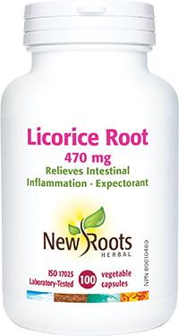 New Roots Licorice Root 470 mg 100 Capsules | YourGoodHealth