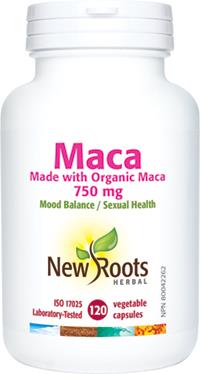 New Roots Maca Organic 750 mg 120 Capsules | YourGoodHealth